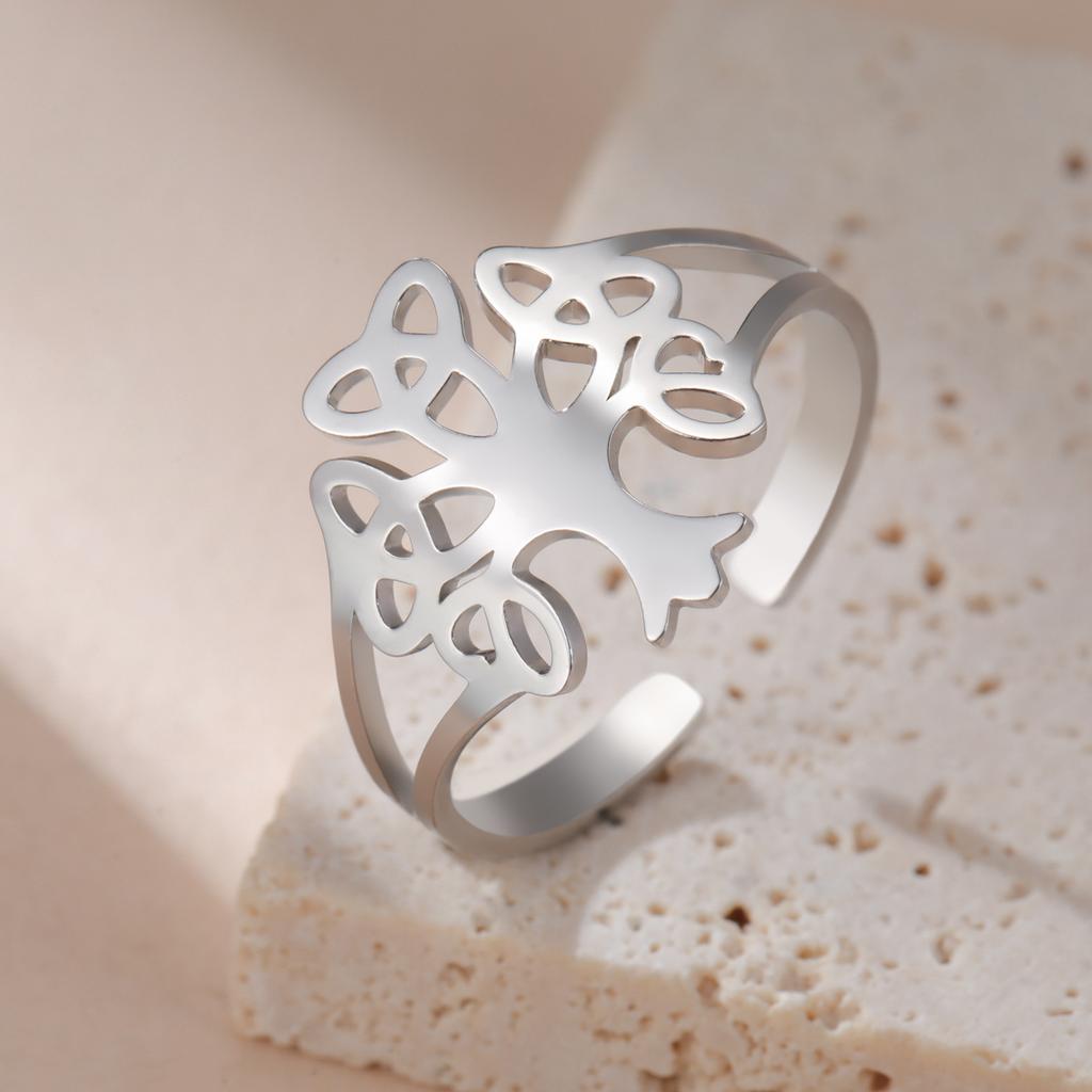 Кольцо для пары из нержавеющей стали с кельтским узлом, кольцо с деревом, амулет золотого цвета, ювелирные изделия, свадебный подарок, новый