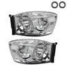 Галогеновые фары Dodge Ram 2006-2008 с прозрачным отражателем