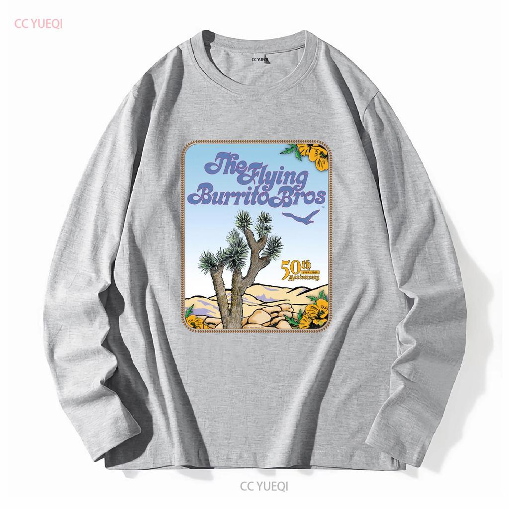 Постер группы The Flying Burrito Brothers Футболка Хлопок Для винтажный Стильный Мягкий Удобный Повседневный Слегка модный