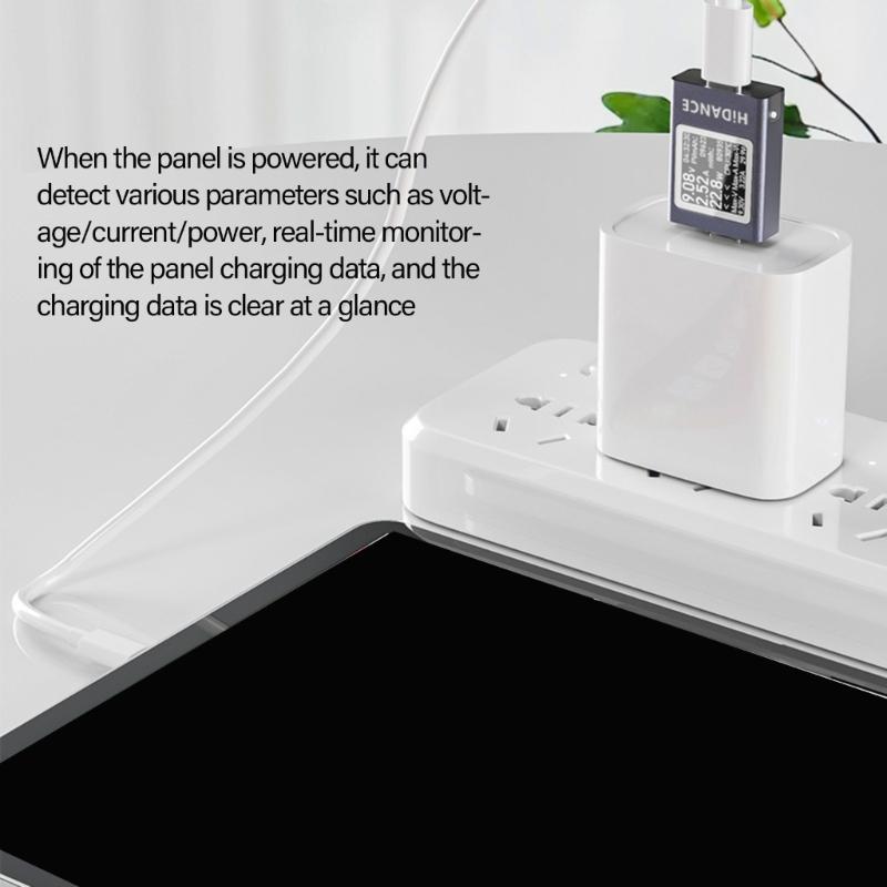 4,5-50 В 0-12 А Цифровой мультиметр Тестер метр Type-C Интерфейс Напряжения Ток Тестер для телефона Многофункциональный