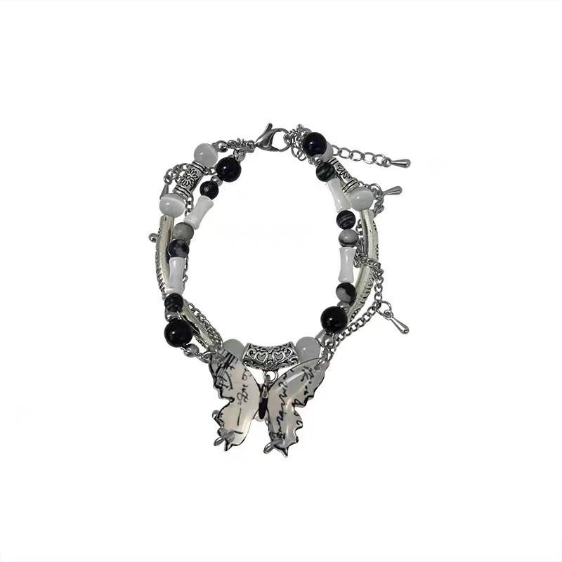 Шикарный многослойный браслет из двойного сплава для женщин в новом китайском стиле