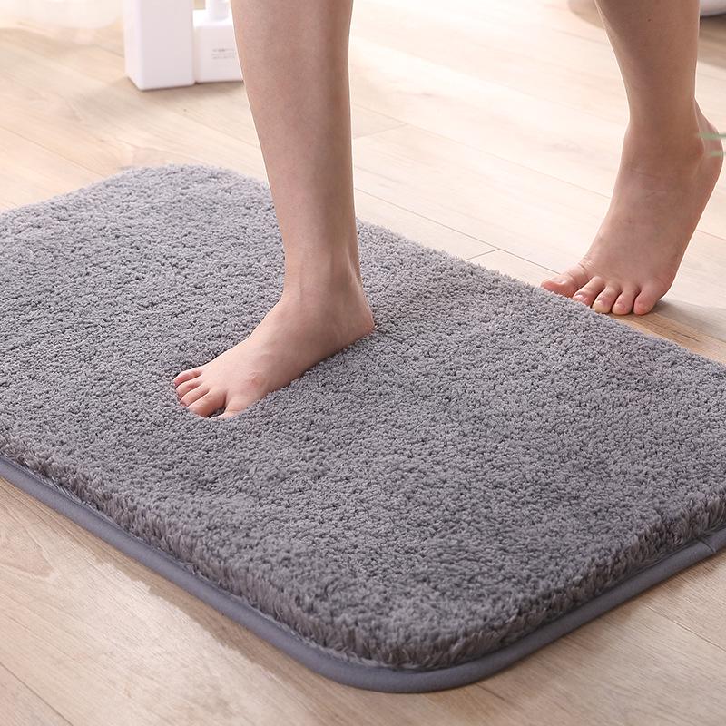 High Plush Reinforced Carpet Simple Kitchen Bathroom Door Mat Bathroom Non-slip Mat Absorbent Foot Mat