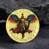 1/3/5Pcs Archangel Michael Challenge Coin Double-sided Carved Metal Medal Commemorative Medallion Round Collection Coin Home Office Desk Decoration