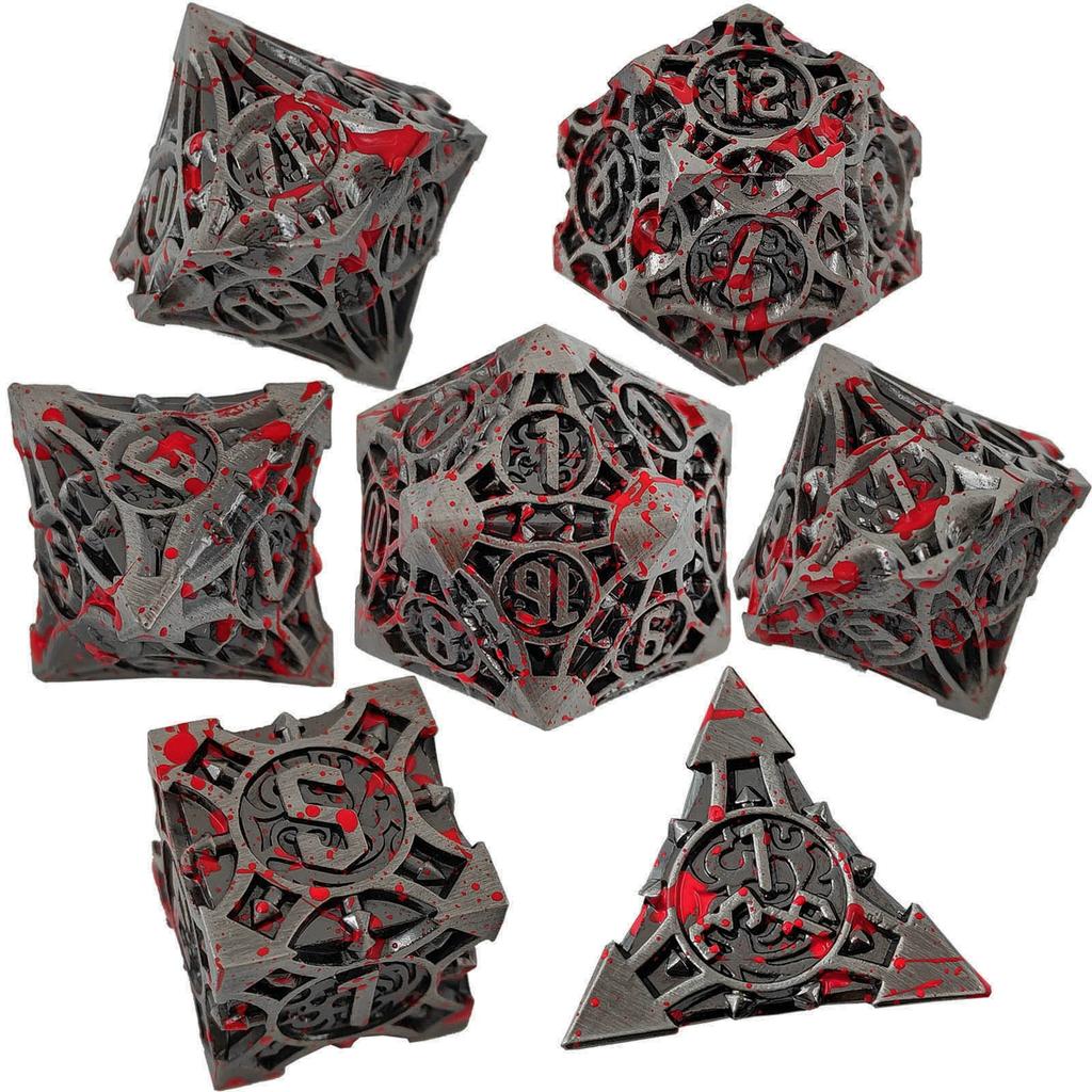 Metal coc running dice dnd dragons and dungeons multi-faceted rpg dice cthulhu d20 настольная игра