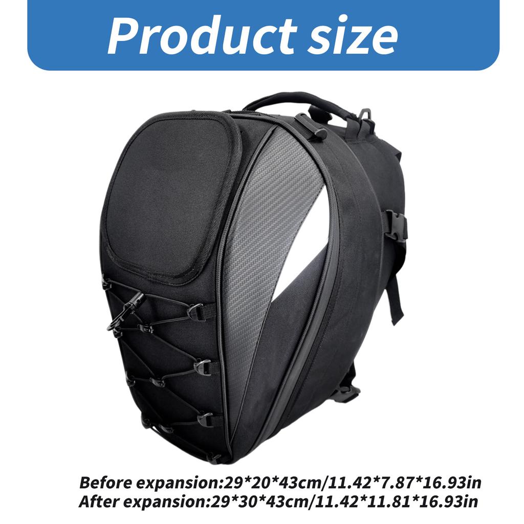 Motorcycle Tail Bag Helmets Storage Multipurpose Rear Seats Riding Backpack Large Capacity Waterproof for Daily Commute