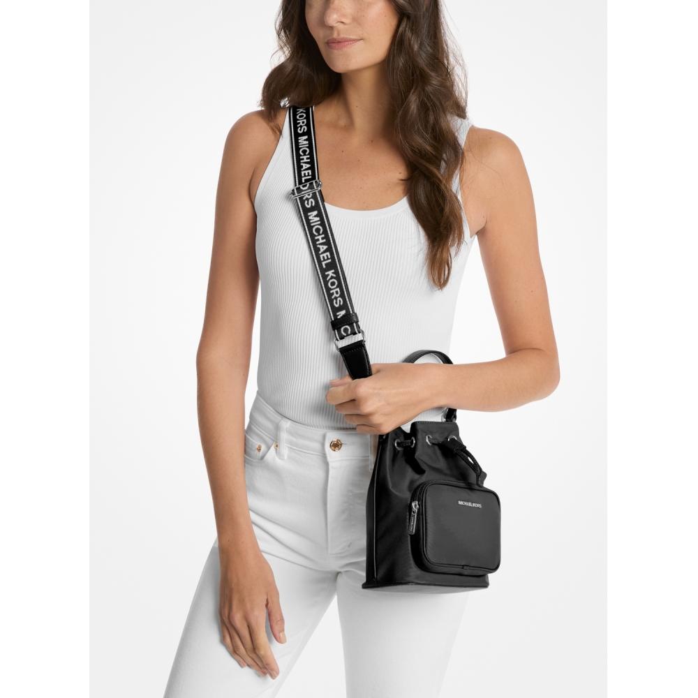 Michael Kors Khai Нейлоновая сумка-ведро маленькая 35t5s5fm1c1 Черная