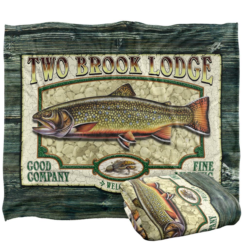 JQ Licensing Two Brook Lodge Silky Sign Supersoft Blanket