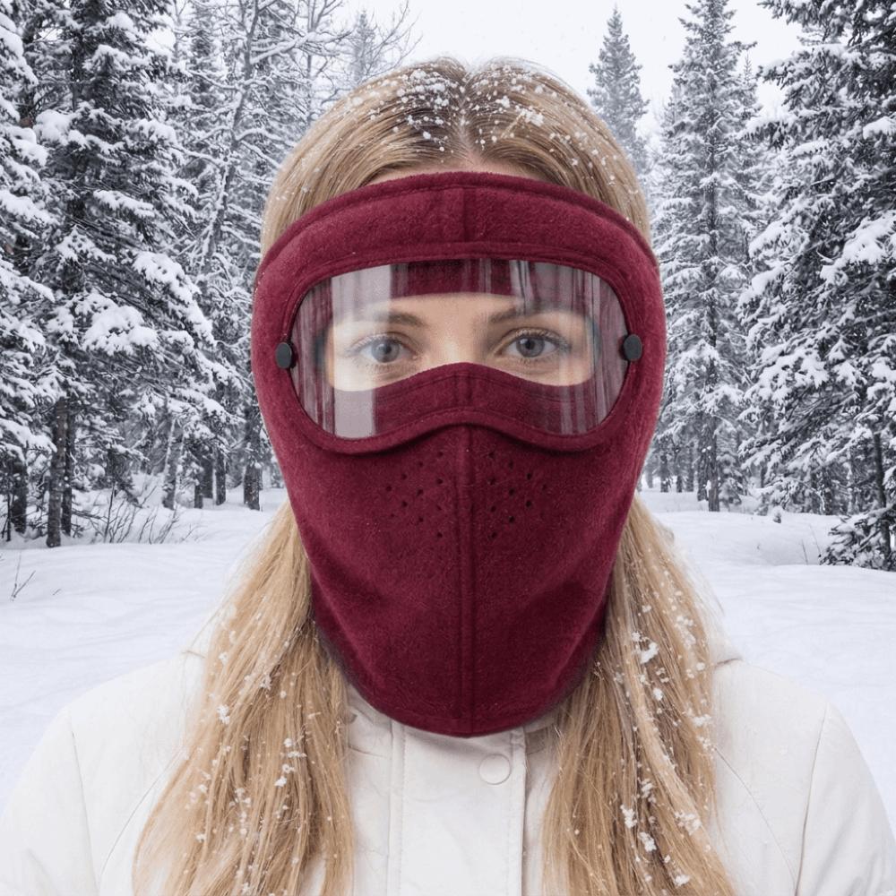 Plush Full Face Cover Soft Goggles Mask Ear Protection Winter Cycling Mask Cold Weather