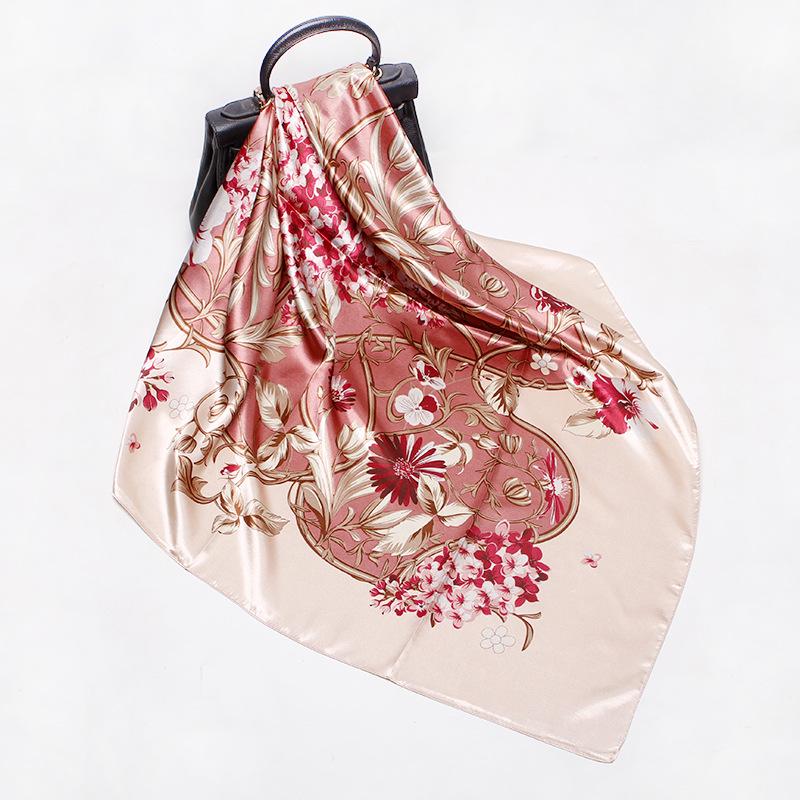 High-quality Luxurious Silk Scarves Headband Scarfs Neck Scarf For Women Chain Silk Scarf Women's Decorative Shawl