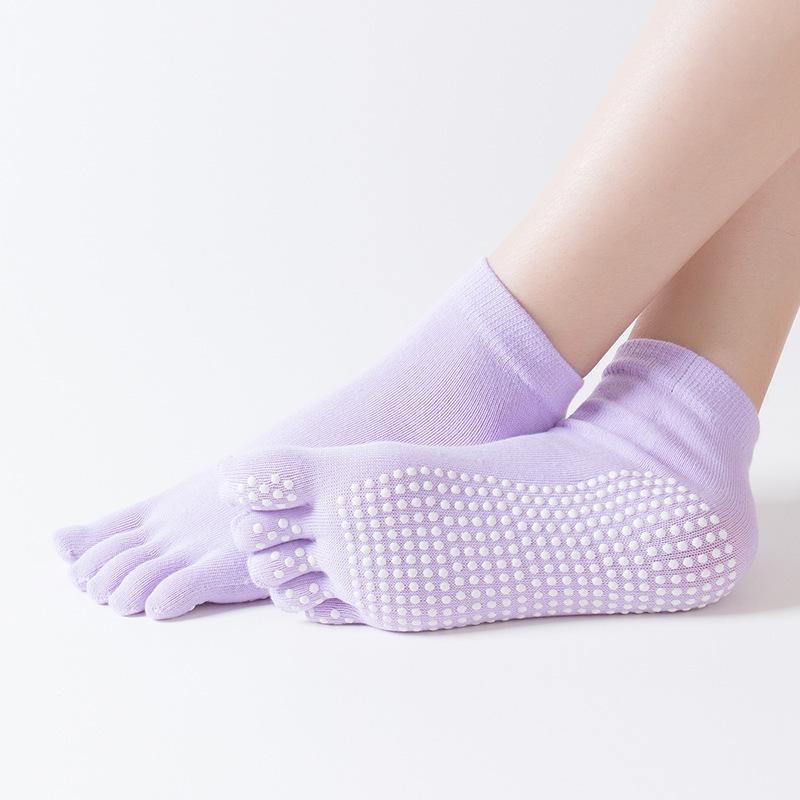 5 Finger Colorful Sports Silicone Fitness Yoga Socks Non-Slip Girl Elastic Stockings Pilates Ballet Dance Women's Shoes And Sock
