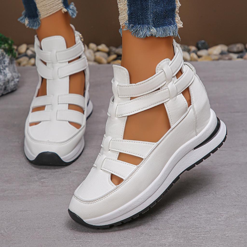 Summer New Wedge Sandals with Hollow Toe and Breathable ,Women's Wedge Heel Roman Women's Shoes Thick Platform Heel Sandals