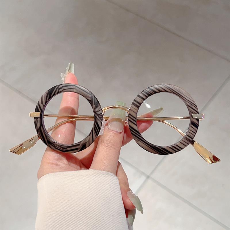 Новые Ретро Градиентные Круглые Тонкие Очки Женские Бренд Дизайн Рамки под Дерево Паропанк Мужские Модные Очки UV400