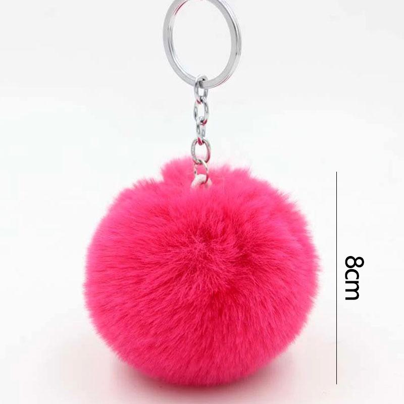 1PC Soft Fur Ball Pendant Key Chains Keychain Fur Fluffy Pendant Jewelry Decoration Women
