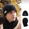 Hat Winter Men's Balaclava Hat Knitted Wool Hat Windproof and Cold Hood Mask Warm Cold Hat