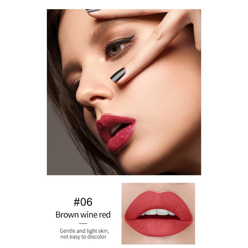 VIBELY Matte Non-Stick Lipstick Single Small Fine Lipstick Pink