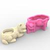 Силиконовые формы Форма для заливки смолой Домашний декор 3D Альпаки Форма для свечей Горшок для цветов Подарок для любителя DIY-рукоделия