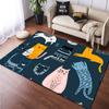 Cute Cat Carpet  Picnic Mat Yoga Living Room Children's  Area Rug Games Area  Crawling Mat Doormat Washroom Floor Mat