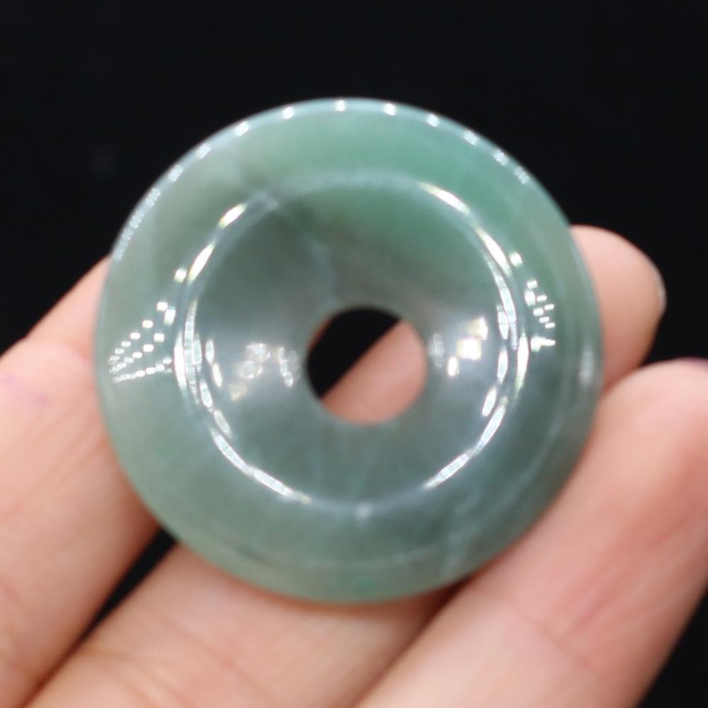 35x35 мм натуральный камень бусины с большими отверстиями круглый кристалл розовый кварц агат лазурит опал белая бирюза свободные бусины для изготовления ювелирных изделий DIY аксессуары