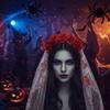 Vintage Rose Flowers Headdress Gothic Style Cosplay Headdress  Halloween Party