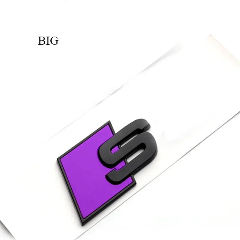 QR5 for M5 Sline S3 S4 S5 S6 S7 S8 R8 Small Big ABS Car Stickers Rear Trunk Badge Emblem Whole Body Decal Refitting Decoration