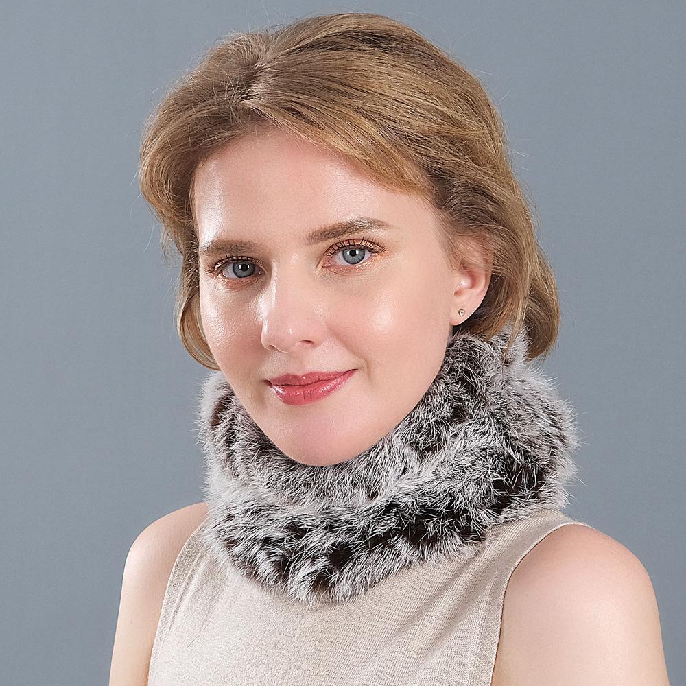 Плетеный шейный платок, шарф, осенне-зимний женский утолщенный зашифрованный теплый эластичный меховой шарф с накладным краем