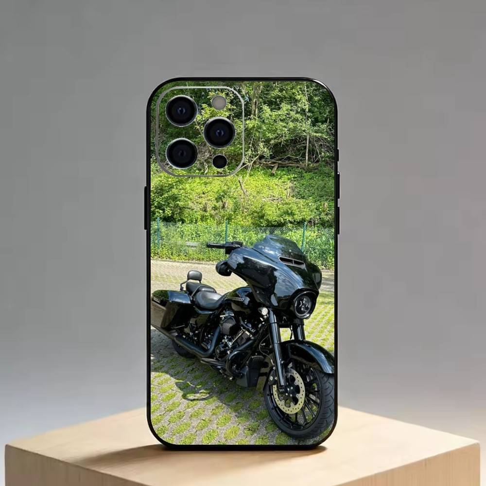 Street Glide Phone Case For iPhone 17,16,15,14,13,12,11 Plus,Pro Max,XS,Soft Silicone Black Cover