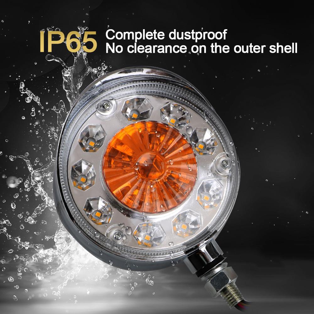 Двойной стоп-сигнал, боковые габаритные огни, светодиодные указатели поворота, красный/желтый для грузовых автомобилей, автомобилей, прицепов, тракторов, автобусов, лодок, 28 светодиодов, 24 В