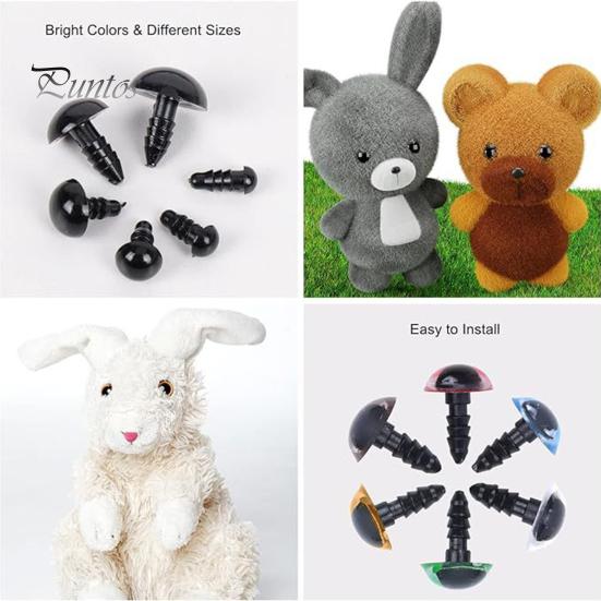 560 шт DIY плюшевая кукла безопасные глаза комплект для носа 15 отделений в штучной упаковке черные глаза с резьбой красочный нос для плюшевых мишек чучела животных 6-14 мм размеры стили