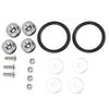 Colorful Quick Release Fasteners Rubber Rings Kit for Car Bumper Trunk Mud Guard Lid (Titanium)