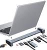 TEZILON 9-в-1 USB-C Док-станция, Хаб-подставка для ноутбука с быстрой зарядкой PD 100 Вт, Порт HDMI 4K, Порт Ethernet LAN 1 Гбит/с, Порт USB 3.0 и Слот для карт.