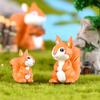 3Pcs/Set Белка Животное Модель Художественные Ремесла DIY Миниатюрный Пейзажный Декор Сада