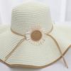 Sun Flower Bohemian Straw Hat Spring Summer Women's Sun Hat Ins Folding Straw Hats  Vacation