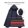 SHANSHAN Men's 3-in-1 Winter Detachable Hooded Fleece Jacket