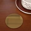 Scald-proof Insulated Cup Mat Mirror-like Drink Pad Gold Stainless Steel Coaster Set  Restaurant