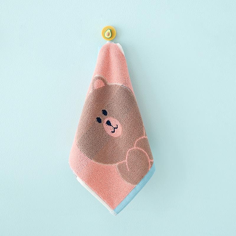 Хлопковое квадратное полотенце 25*25 см, утолщенное домашнее милое мультяшное цветное тканое жаккардовое маленькое квадратное полотенце