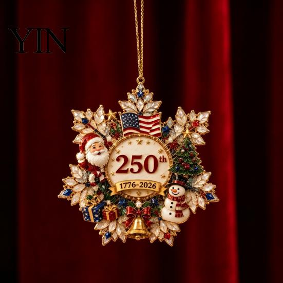Christmas Hanging Ornaments Set Snowflake Tree Ornament, Acrylic Holiday Decor Gift for Home Window Fireplace Display, Festival Party Supplies