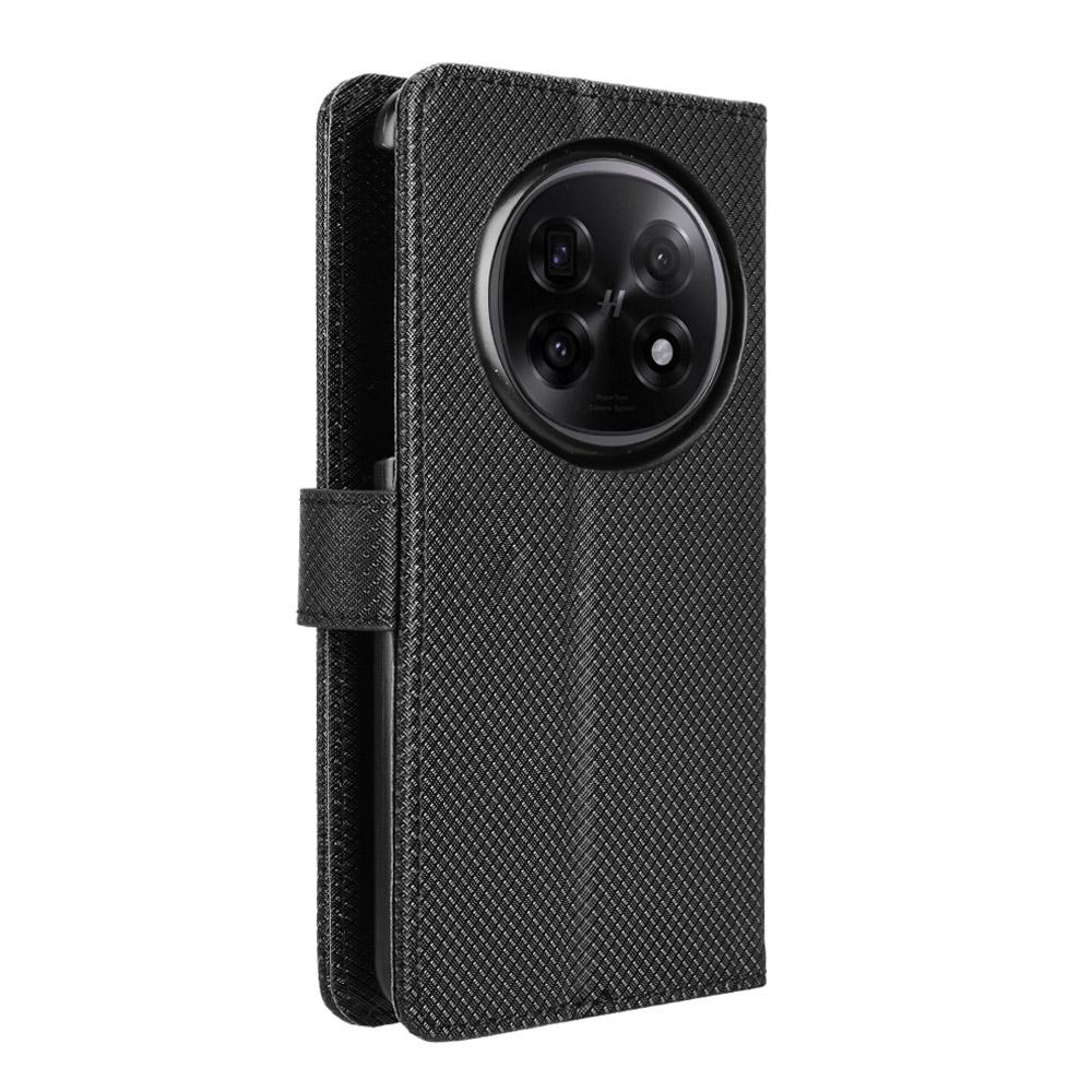 For Oppo Find N5 5G Leather Wallet Case with Strap Diamond Texture Phone Cover