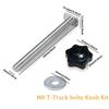 Heavy Duty T Track Bolts Rust Resistant Track Bolt Knob Kit  for Woodworking