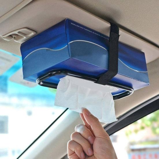 Universal Car Auto Seat Back Sun Visor Tissue Box Holder Paper Napkin Bracket