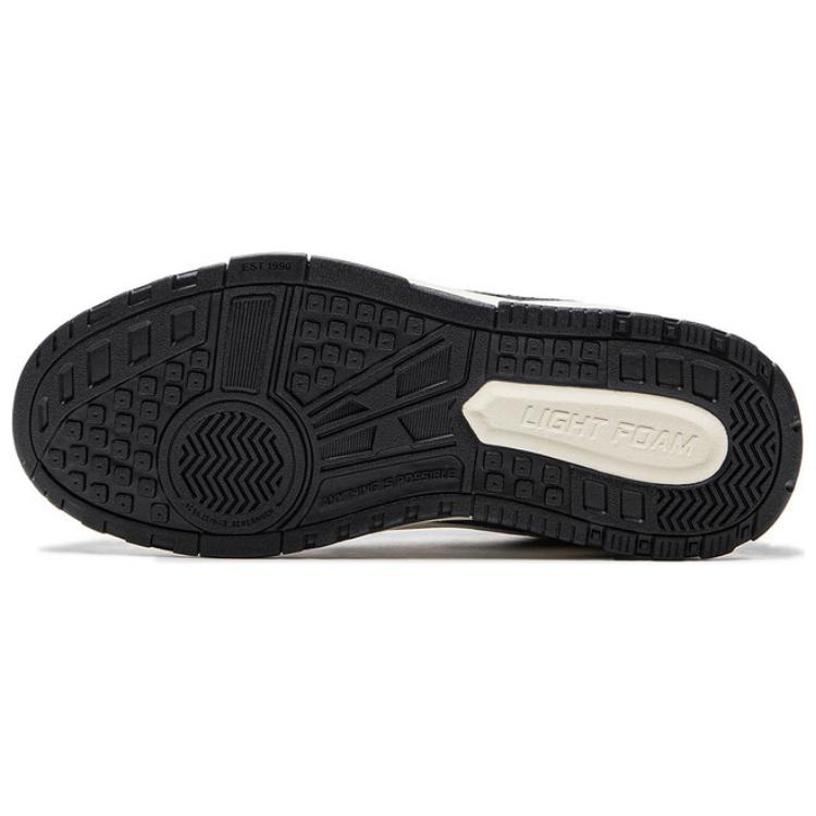 Li Ning Wave MID FLEECE Полуботинки для скейтборда Мужские Черный Бежевый AGCU159-2