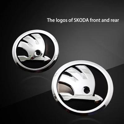 Передние и задние эмблемы 80 мм/90 мм/100 мм для SKODA Octavia Fabia Superb Rapid Scala Yeti Kodiaq Karoq Kamiq