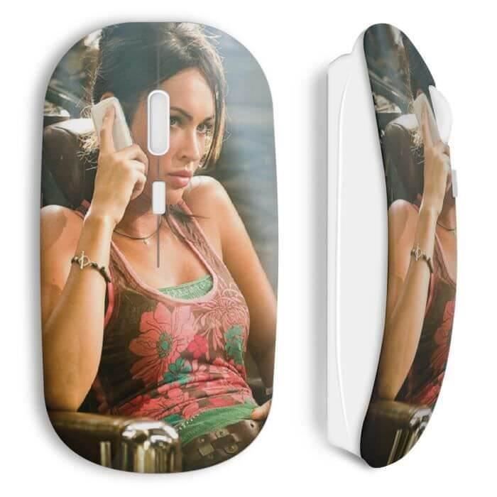 Wireless Mouse - MANIACASE - Megan Fox Exclusive - USB Wifi Dongle - Compatible Mac and PC - White