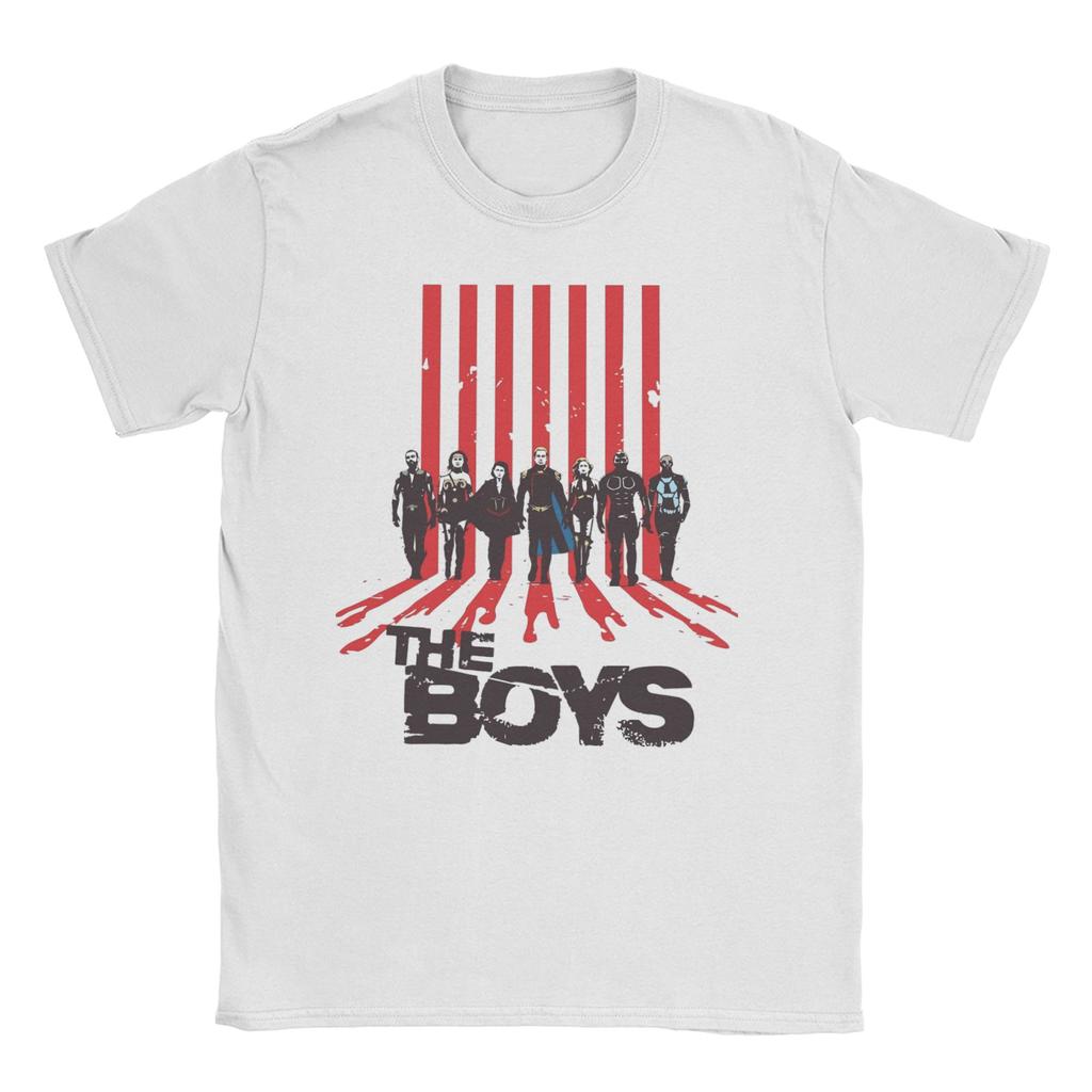 Винтажные Футболки с Логотипом The Boys Унисекс ЖЕНСКИЕ Хлопковые Футболки с Круглым Вырезом Футболки с Коротким Рукавом Идея для Подарка Одежда