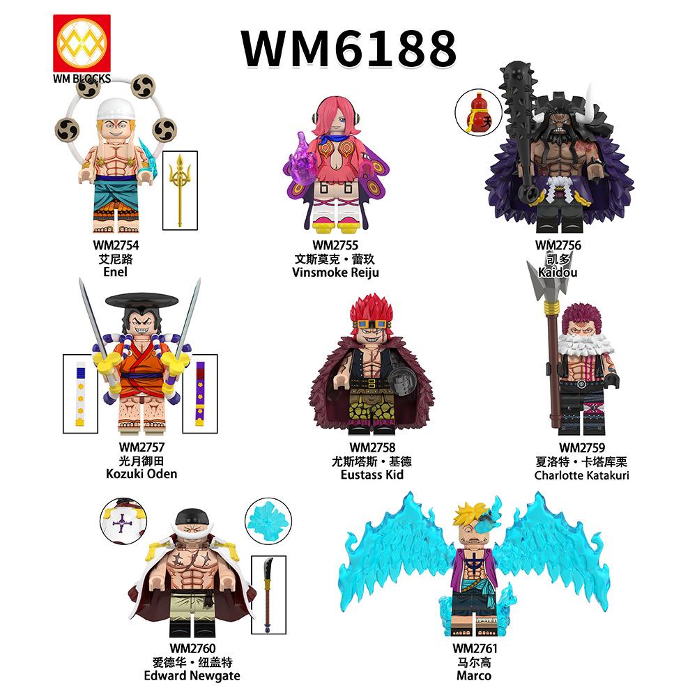 Wm6187 Wm6188 Пиратский конструктор Фигурка Мелкие Частицы Собранная кукла Игрушка Сумка