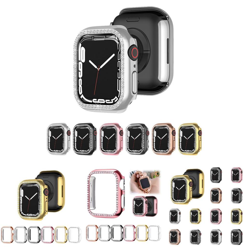 Роскошный защитный чехол-крышка с бриллиантами для Apple Watch Series 7 Gen 41/45 мм