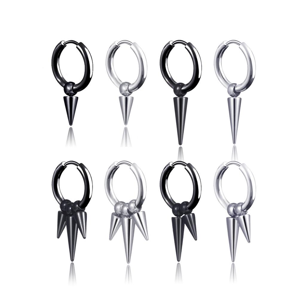 Модные модные мужские серьги-цепочки-кольца, популярные ювелирные аксессуары, новые подвески для женщин, серьги из нержавеющей стали, гот, хип-хоп, панк