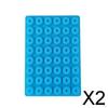 2x48 Cavity Mini Donut Silicone Mold Chocolate Biscuit Cake Blue , Blue, 2 Pcs