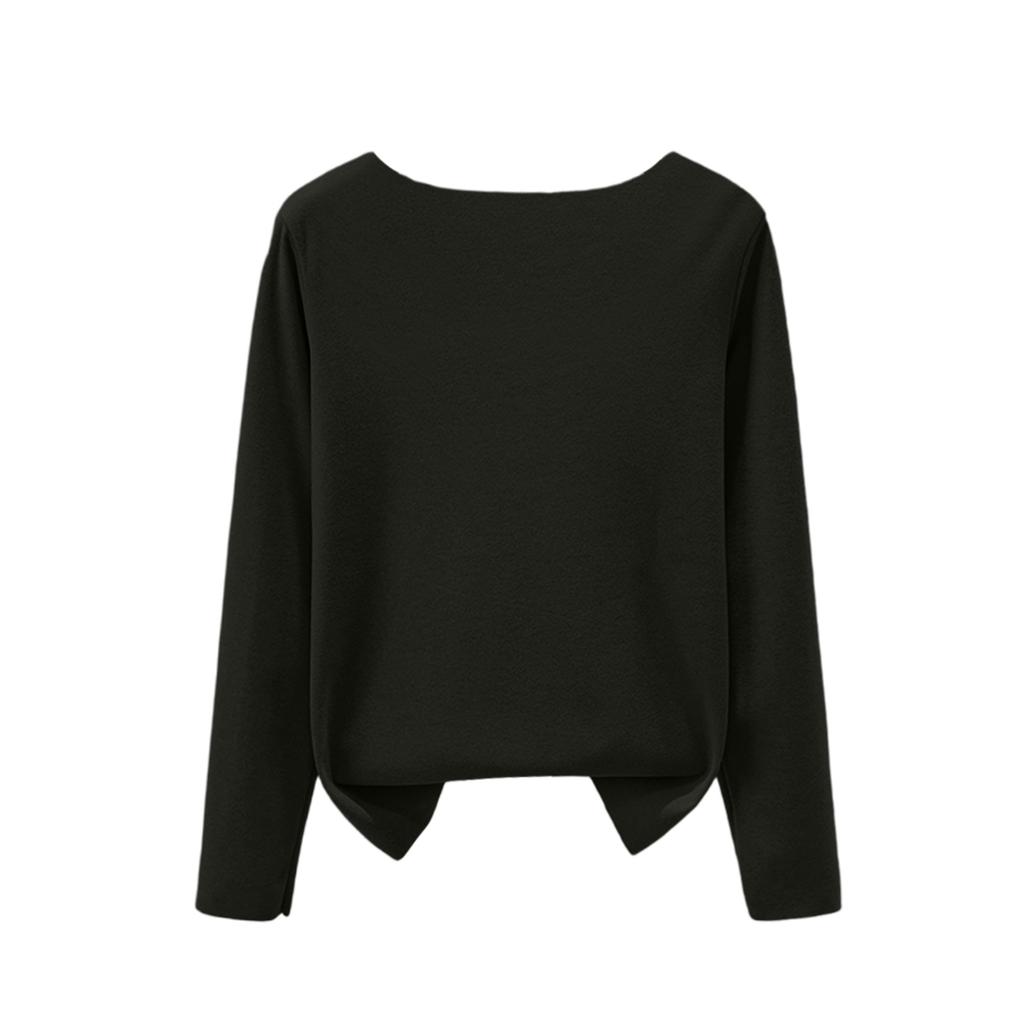 Женское свободное удобное повседневное модное и теплое нижнее белье с бесшовным круглым вырезом и толстым велюровым топом