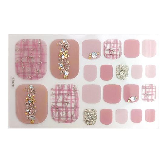 1 Set Self-adhersive Paper Wearable Longwear Adhesive Toenail Decor Wraps Toenail Polish Stickers