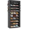 Vertical Narrow Shoe Rack Organizer Tall Shoe Rack for Closet Entryway 10 Tier Non-Woven Cover Shoe Shelf Holds 36-41 Pairs Free
